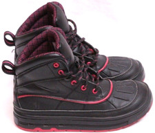 Nike 524877-001 ACG Woodside 2 Black Snow Rain High Boots shoes kids Girl's 1 Y