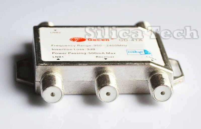 2pcs Gecen DISEQC 4x1 MULTI SATELITE DISH SWITCH LNB - Image 3 of 4