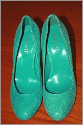 Escarpins Minelli En Cuir Turquoise - Pointure 36 - Style Plateforme - Quasi Neufs