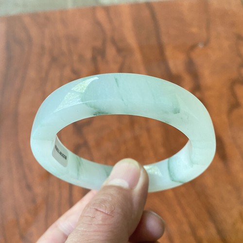 56mm Certified Icy Green Natural Tianshan Mountains Cui Jade Bracelet Bangle 003 - Picture 6 of 9