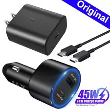 Original 45W Fast Wall Charger USB-C Cable For Samsung Galaxy S25+/S25 Ultra 5G