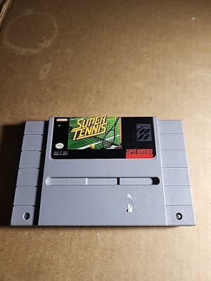 Super Tennis (Super Nintendo Entertainment System, 1991)(Working)