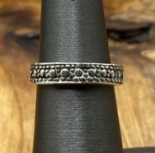 DESIGNER STERLING SILVER DOTS ALL AROUND BAND RING SIZE 6
