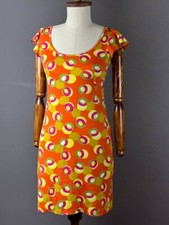 DOLCE & GABBANA Multicolor Geometric Print Summer Tank Midi Dress Size 28 /42
