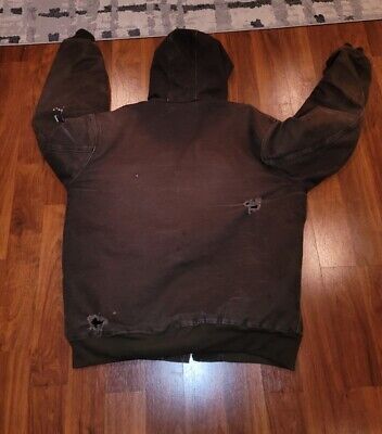 VTG Carhartt J25 DKB Mens XL-Tall Sandstone Hooded Work Duck VTG Carhartt J25 DKB Mens XL-Tall Sandstone Hooded Work Duck