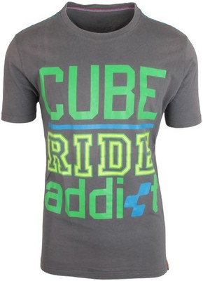 Cube After Race Herren Kurzarm T-Shirt Rundhals 100% Baumwolle Größe XL Grau