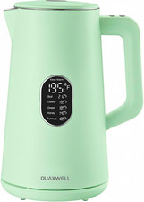 Electric Kettle 1.5L Stainless Steel Double Wall 5 Temp LED Keep Warm Green