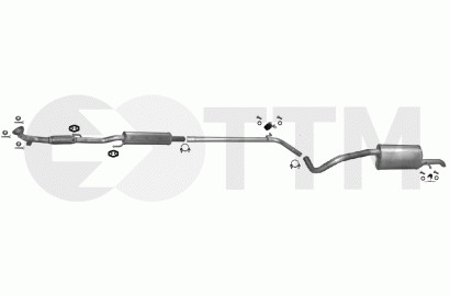 Silencieux d'échappement Seat Ibiza 1.2 berline 2005 à 2009