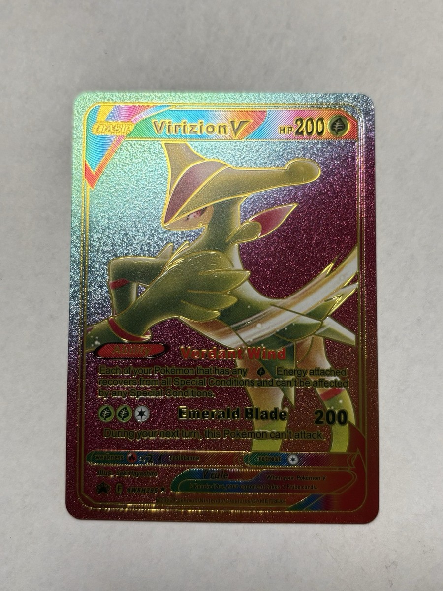 Virizion V Rainbow Foil Display Card Fan Art Card NM/M | eBay