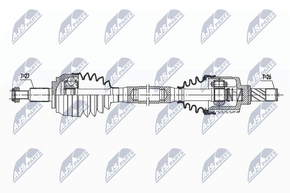 NTY NPW-RE-173 Drive Shaft for RENAULT