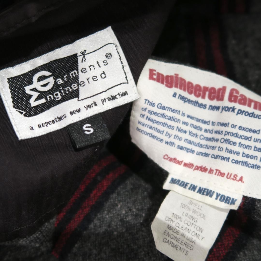 Engineered Garments Wool Striped Jacket Gray S Ex… - image 8