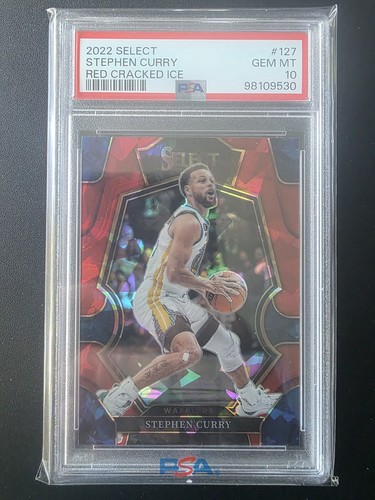 2022 Stephen Curry Select Red Cracked Ice  Premier Level PSA 10 🔥🔥🔥🔥🔥