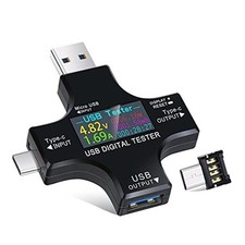 2 in 1 Type C USB Tester Color Screen LCD Multimeter USB C Voltage