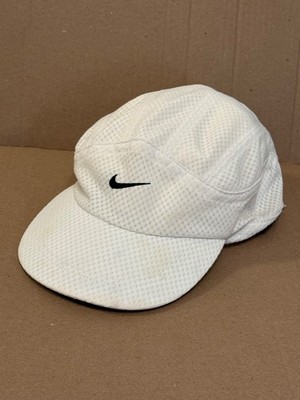 Nike Tailwind 5 panel hat white mesh 90s Y2K golf tennis running sz S adjustable