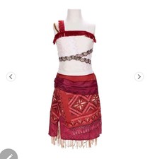 Disney Moana 2 Dress Up Play Outfit Halloween Costume For Kids Ages 3 Size 4-6x
