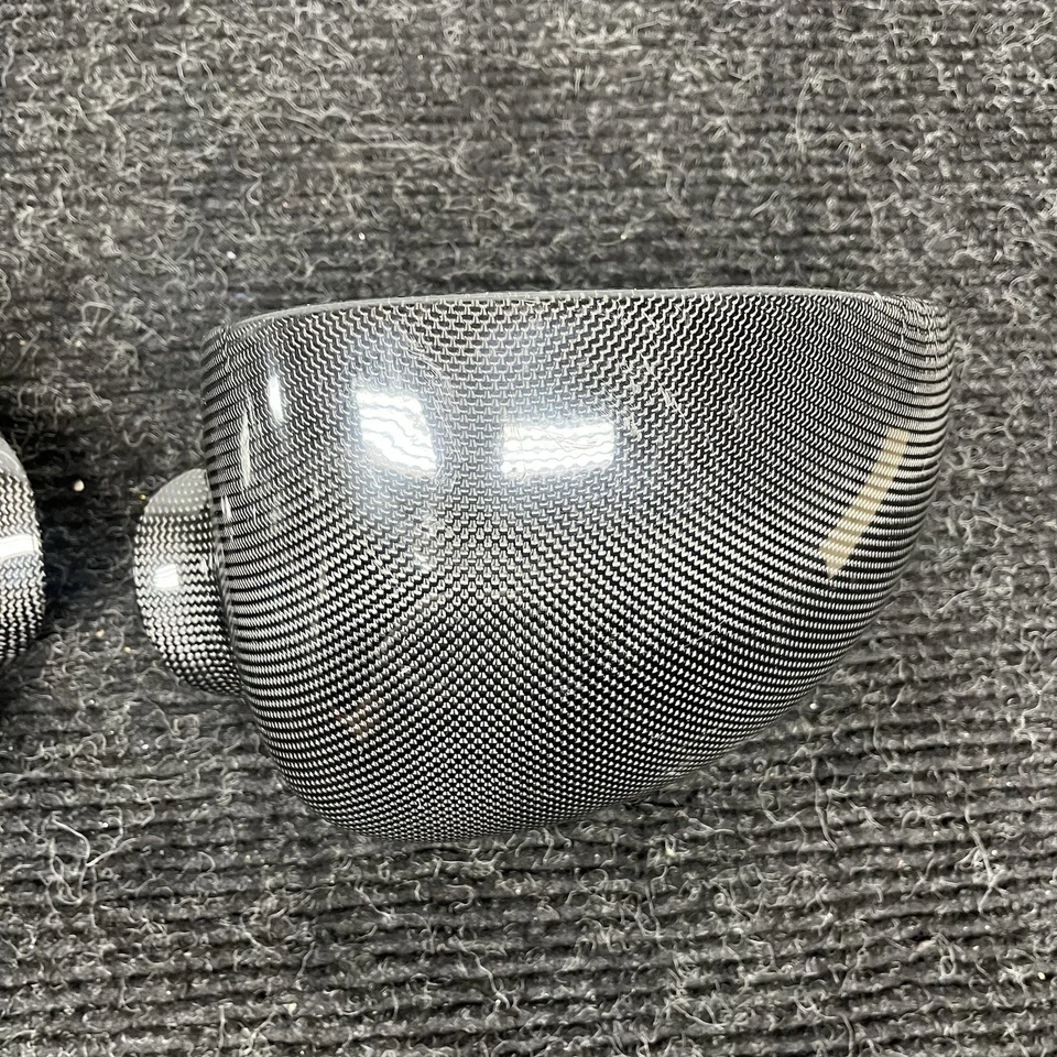 ☑️ Tapas de cubierta de espejo retrovisor lateral adicionales de fibra de carbono real para BMW M3 E46 2001-2006 NOTE Foto 4 de 4