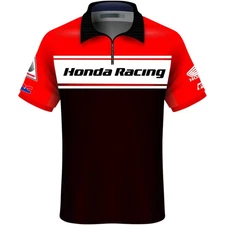 Factory Effex 23-85304 Honda Team Pit Shirt Lg Red/Black