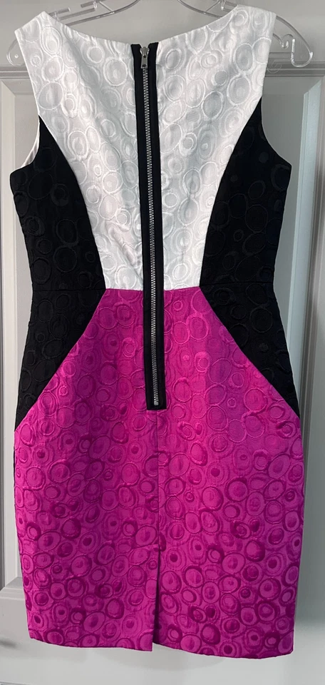Vestido Jax para mujer talla 8 negro rosa blanco funda Foto 2 de 3