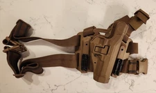 Fixed RH Blackhawk Serpa Holster Beretta 92/96 G1370 Drop Leg Desert