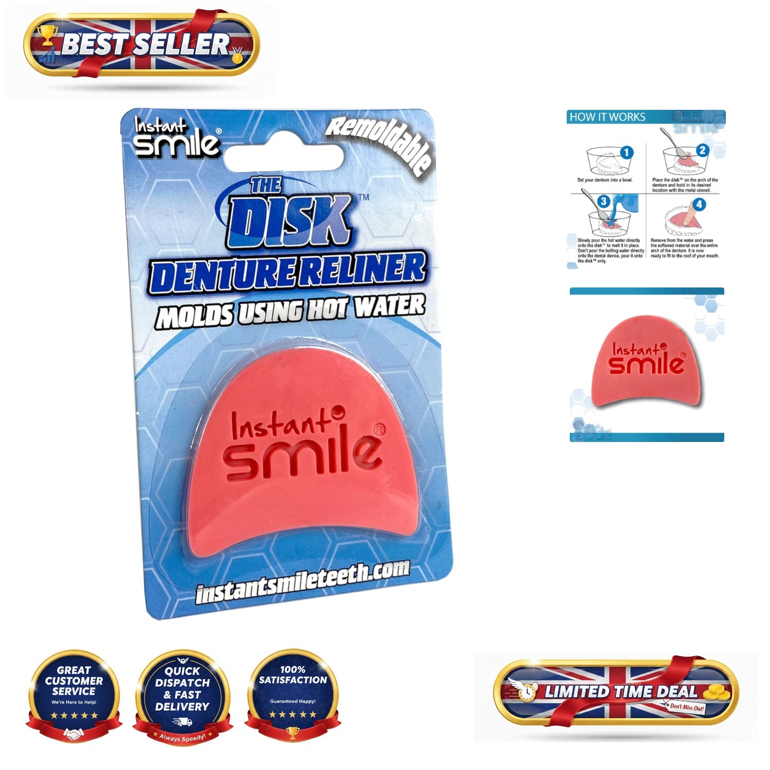 Achieve Perfect Fit: The Remoldable Disk Denture Reliner for Comfort & Stability