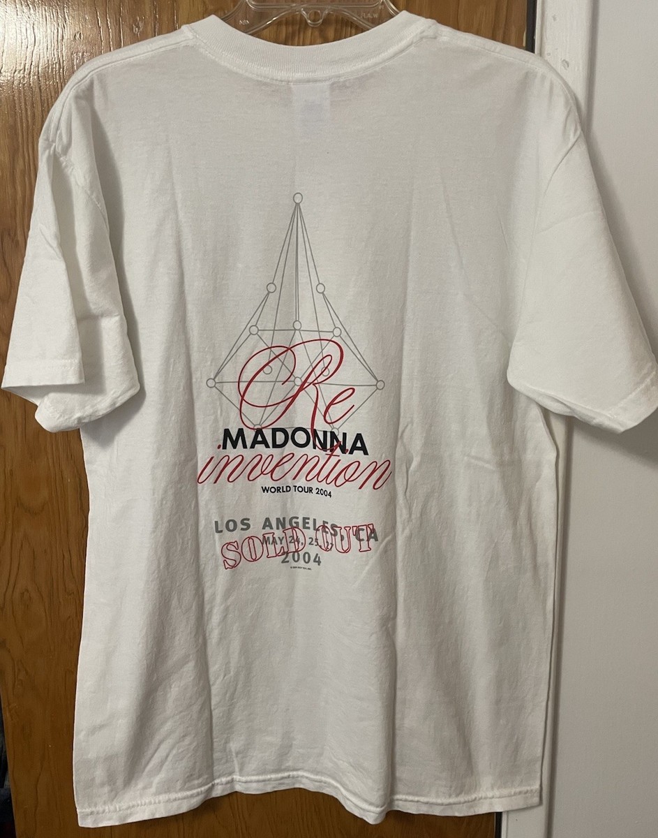 MADONNA RE INVENTION TOUR 2004 Los Angeles Concert T SHIRT Promo