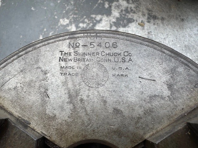 Mandril de 3 mordazas SKINNER modelo 5406 de 6" con placa trasera de 2-1/4"- 6 tpi Foto 2 de 3