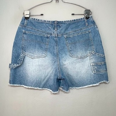 LA Blues Short Carpenter Shorts Size 14 Blue Jean Denim High Rise Mini Y2K 2000s