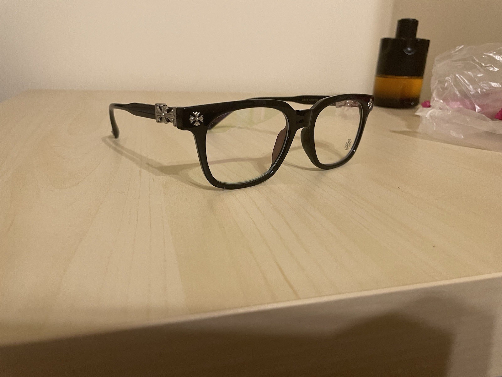 Chrome Hearts 2023 53[]18 Full Rim Black Acetate Eyeglasses 53mm 18mm Designer thumbnail 4