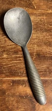 Vintage Metal Ice Cream Scoop TAIWAN Ribbed Handle Aluminum 8.5"