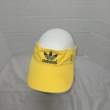 Vtg Adidas Visor Yellow Adjustable Strapback See Pic Some Color Leaching on Brim