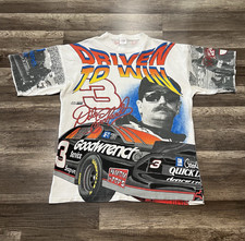 Vintage 1996 Sports Image Dale Earnhardt NASCAR AOP All Over Print T-Shirt 2XL