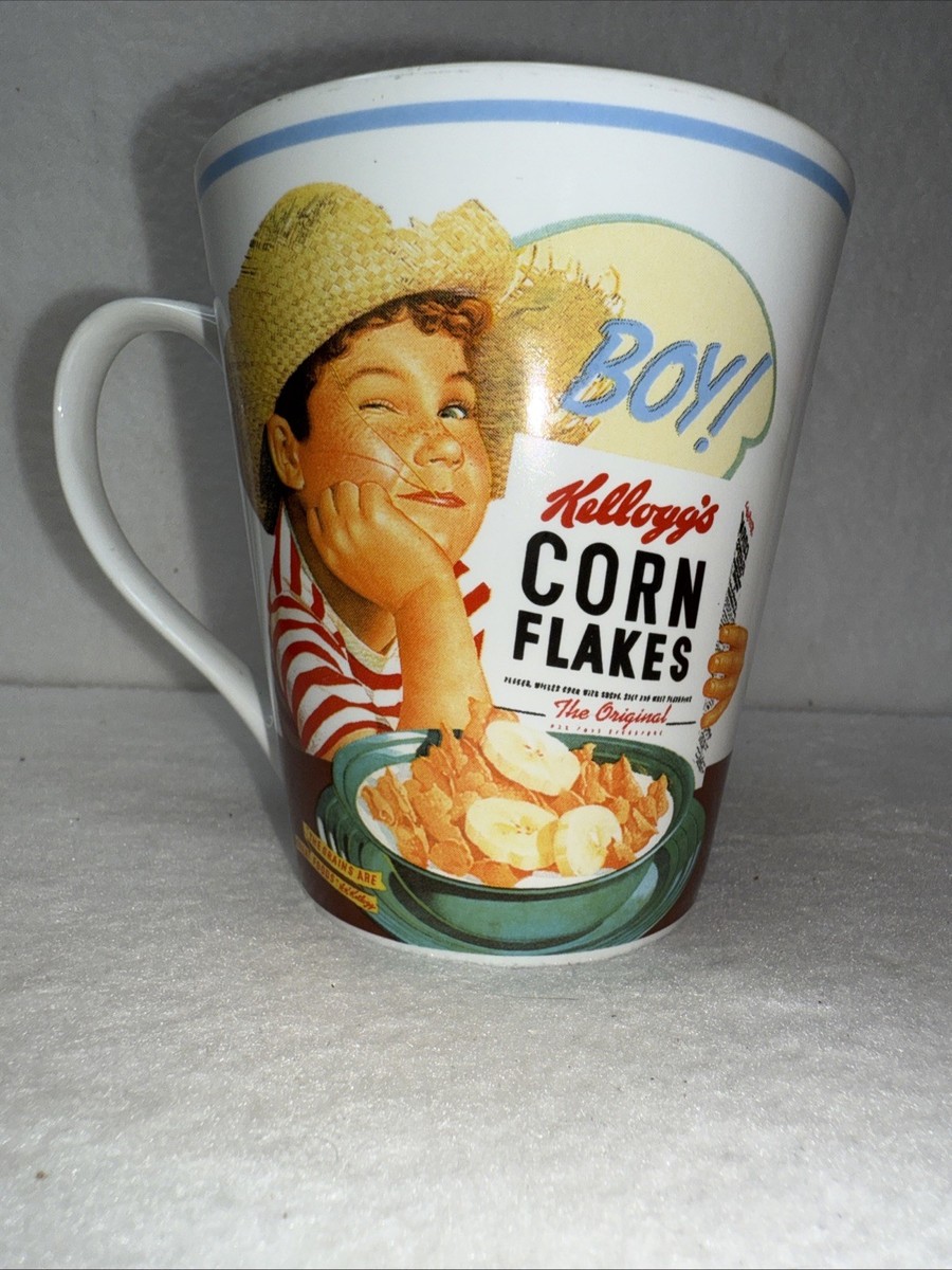 Kelloggs Coffee Mug Retro 2005 12 oz Vintage Corn Flakes Grains Are Great  Foods | eBay