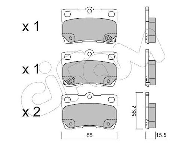 Bremsbelagsatz Scheibenbremse Cifam 822-761-0 FüR Lexus GS IS 2 200D ALE20_ 220D-image