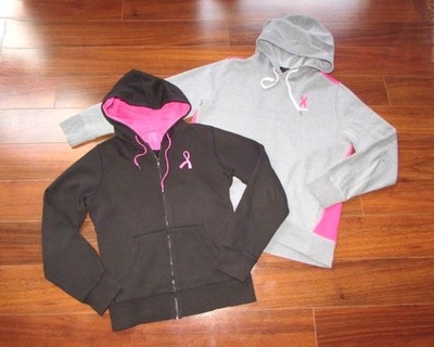 UNDER ARMOUR ~ Women's L ~ BREAST CANCER AWARENESS Zip Hoodie Sweatshirt LOT c53
