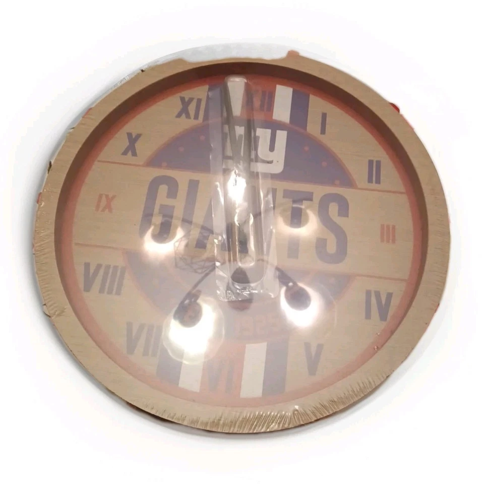 NEW YORK GIANTS BARREL WALL CLOCK SEALED FOCO FOREVER COLLECTIBLES NFL New - Image 3 of 4
