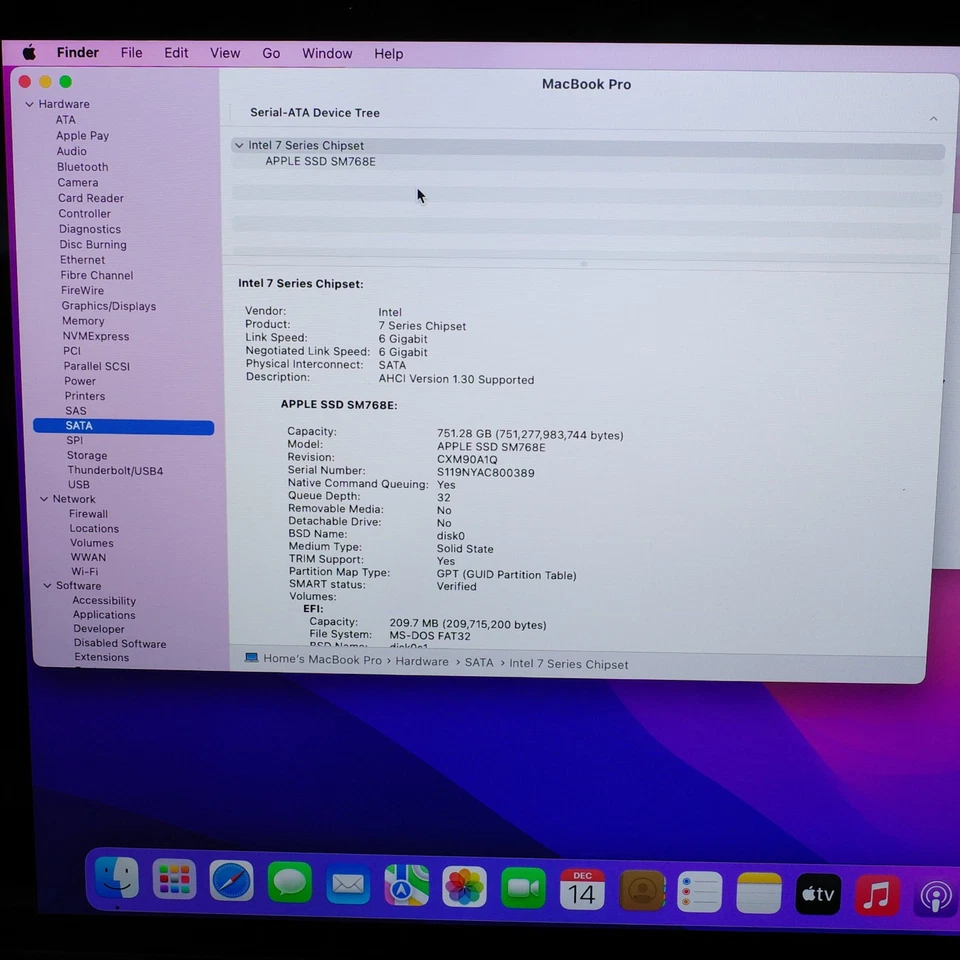 Samsung Apple MZ-DPC768A/0A2 768GB SSD MacBook Pro 15" 2012 2013 A1398 A1425 +OS - Image 4 of 4
