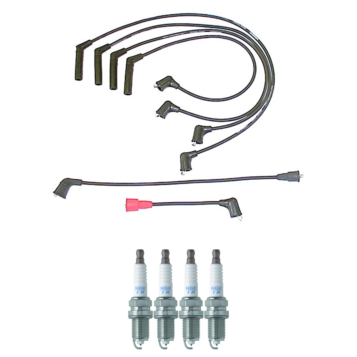 Denso Ignition Wires and NGK Spark Plugs Kit for Plymouth Colt 93 2.4L L4