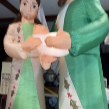 Holiday Living 6.5 Ft Nativity Holy Family Lighted Airblown Inflatable Christmas