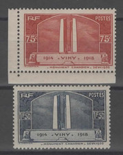 Timbre France 1936 - N° Y&T 316-317 "VIMY" (**) cote 75,00€