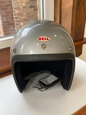 Vintage Gray Motorcycle Helmet Bell