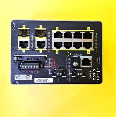 ⚡CISCO IE 2000 8TC-G-B V01 INDUSTRIAL ETHERNET SWITCH MANAGED LAYER 2 10-PORTS⚡ - Image 1 of 4