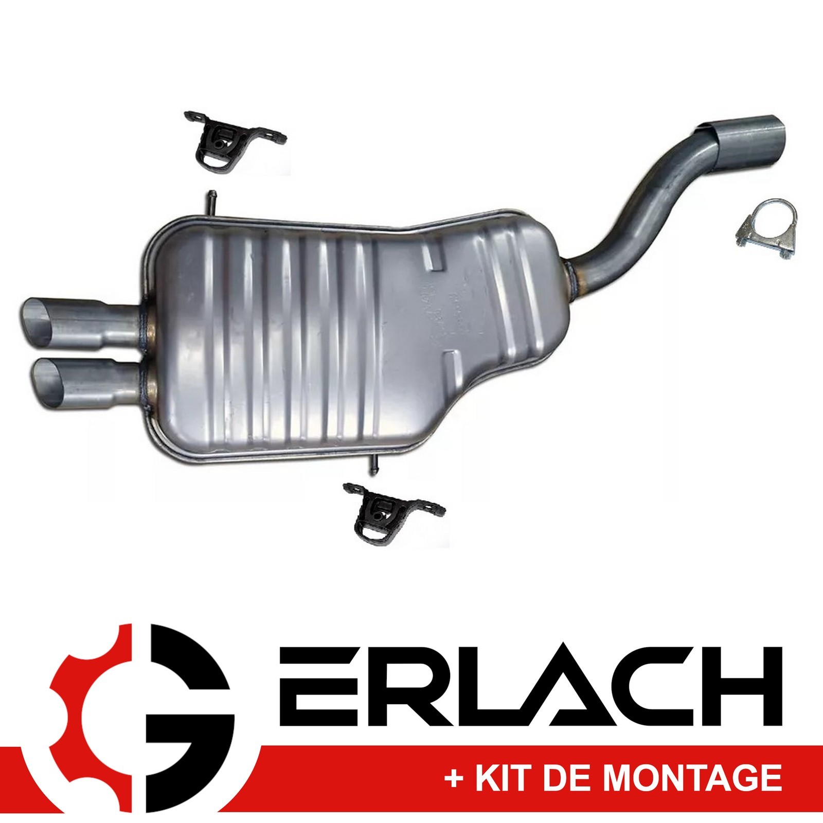 Silencieux arrière BMW 3 E46 9073 avec finitions chromées acoustique premium
