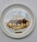 3 West Germany African Wildlife Plates Oudtshoorn Small Giraffe Buffalo Elephant — photo 2