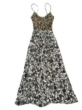 Free People Women’s Sweet Nothings Midi Dress Adjustable Straps Tea Combo Sz XS