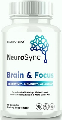 Neurosync Brain & Focus Cognitive Pills to Improve Memory & Brain Fog -Pack of 3