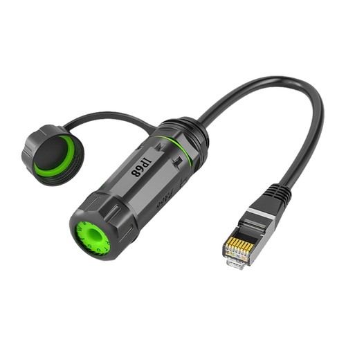 Outdoor IP68 Waterproof RJ45 Coupler Connectors Highly Speed Data Transfer PA66 - Photo 7/12