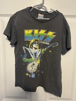 Junk Food KISS Band T Shirt Vintage Style Ace Spaceman Rock Tee Rare Kids Small