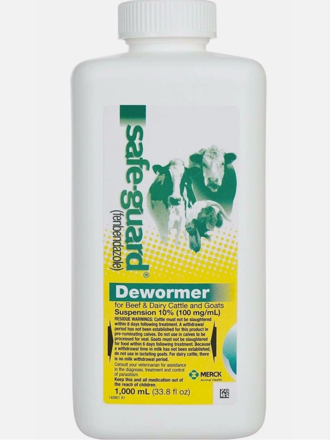 Safe-Guard Fenbendazole Dewormer 1000ml Liquid 10% 01/2027 EXP