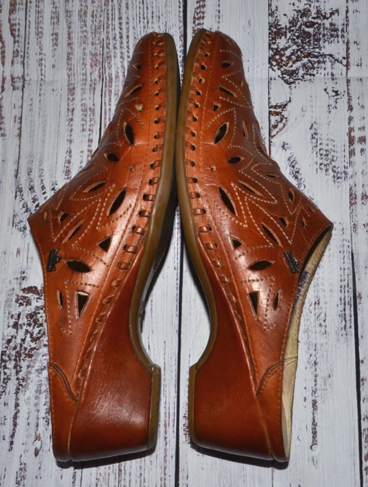 Zapatos para mujer PIKOLINOS de cuero marrón carmelo ~ talla 37 EE. UU. 6,5~7 Foto 4 de 4