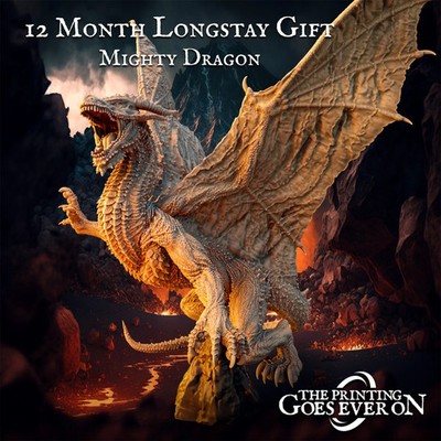 Mighty Dragon / DnD Miniature / 3D Printed Fantasy Dragon Figure for Tabletop